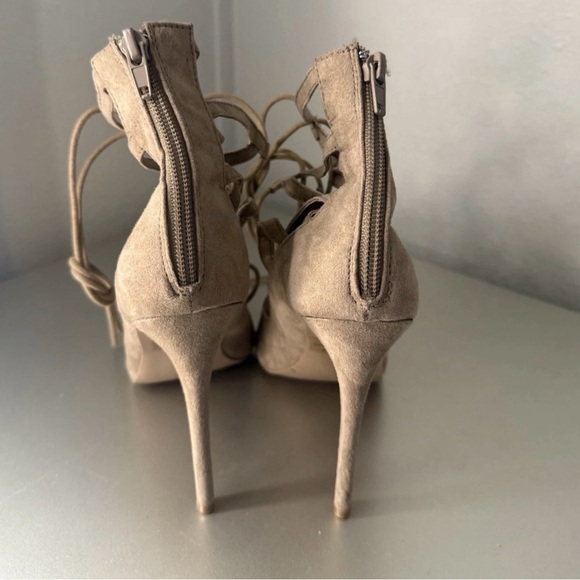 Stella & Dot Tan Lace-Up Heels - Picture 4 of 4